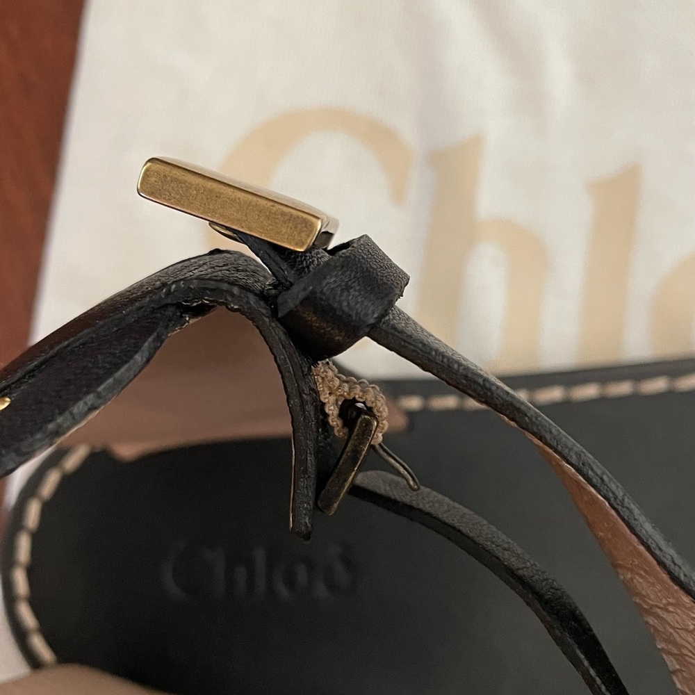 NEW CHLOE Suzanna Studded Leather Ankle Strap Sandals - - Picture 8 of 8